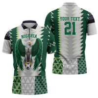 Nigeria Football Custom Zipper Polo Shirt Classic 20-21 Home Jersey - Wonder Print Shop