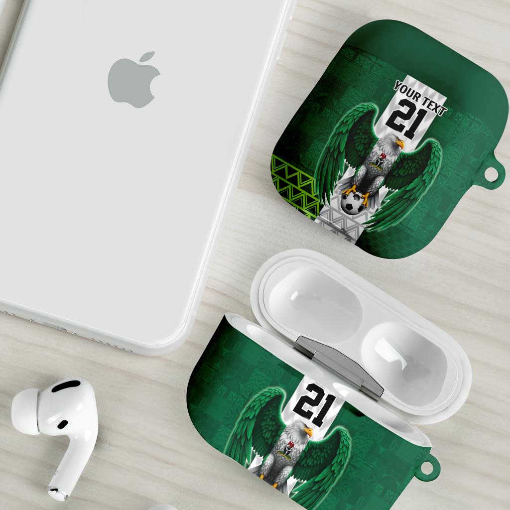 Nigeria Football Custom AirPods Case Retro Nigeria 20-21 Eagle Flag Motif - Wonder Print Shop