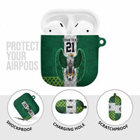 Nigeria Football Custom AirPods Case Retro Nigeria 20-21 Eagle Flag Motif - Wonder Print Shop