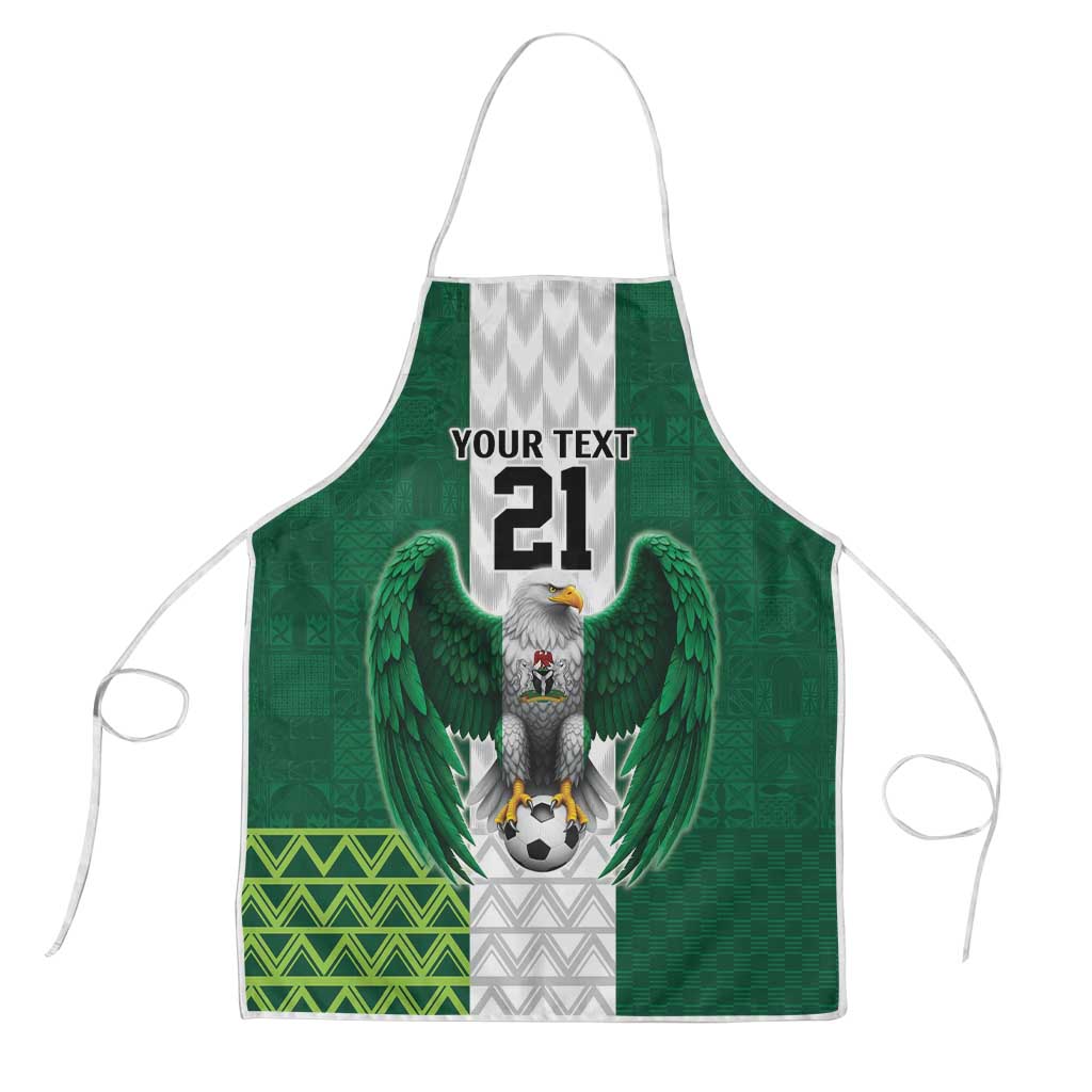 Nigeria Football Custom Apron Retro Nigeria 20-21 Eagle Flag Motif - Wonder Print Shop