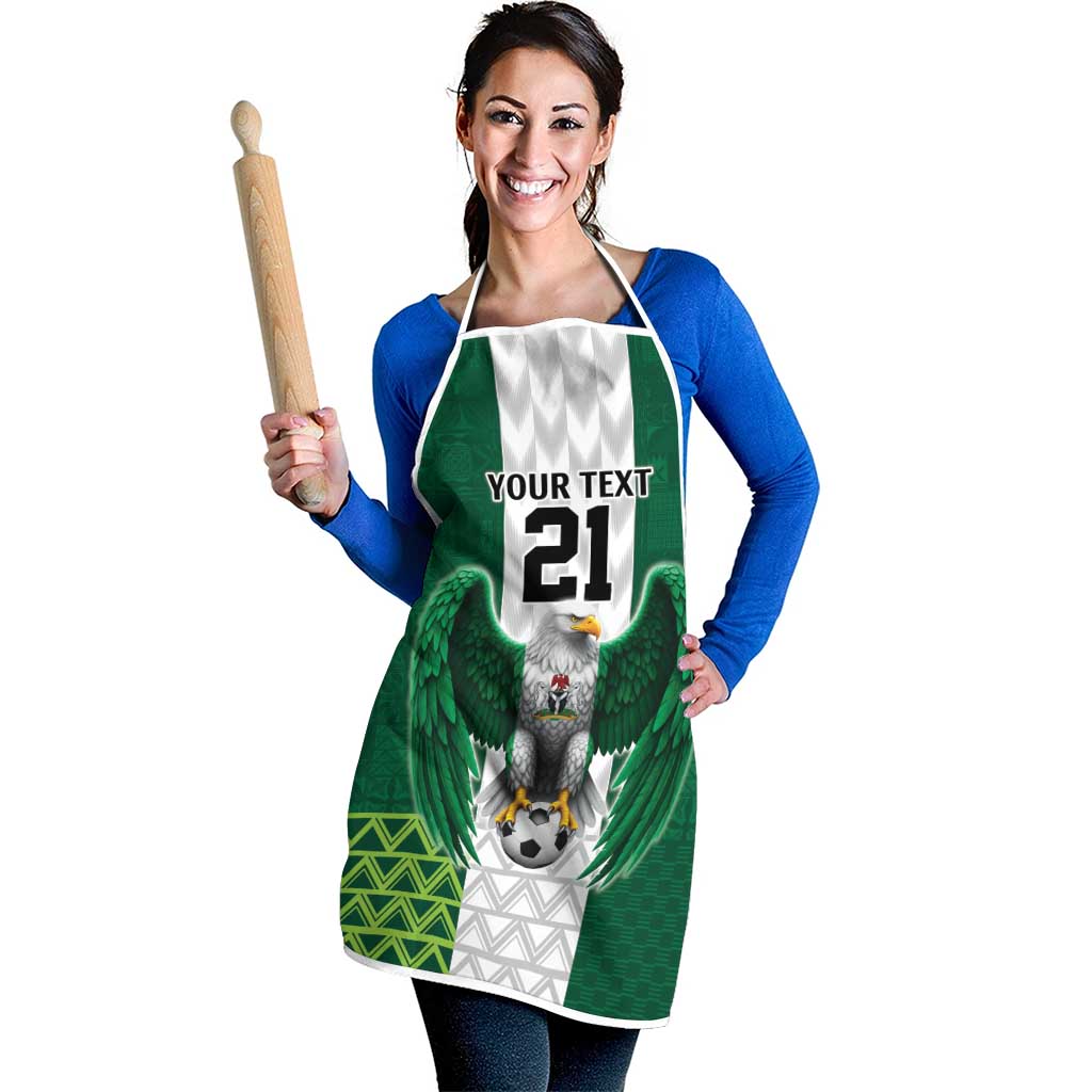 Nigeria Football Custom Apron Retro Nigeria 20-21 Eagle Flag Motif - Wonder Print Shop
