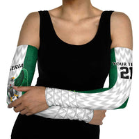 Nigeria Football Custom Arm Sleeves Retro Nigeria 20-21 Eagle Flag Motif - Wonder Print Shop