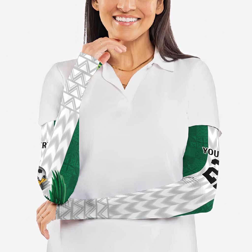 Nigeria Football Custom Arm Sleeves Retro Nigeria 20-21 Eagle Flag Motif - Wonder Print Shop