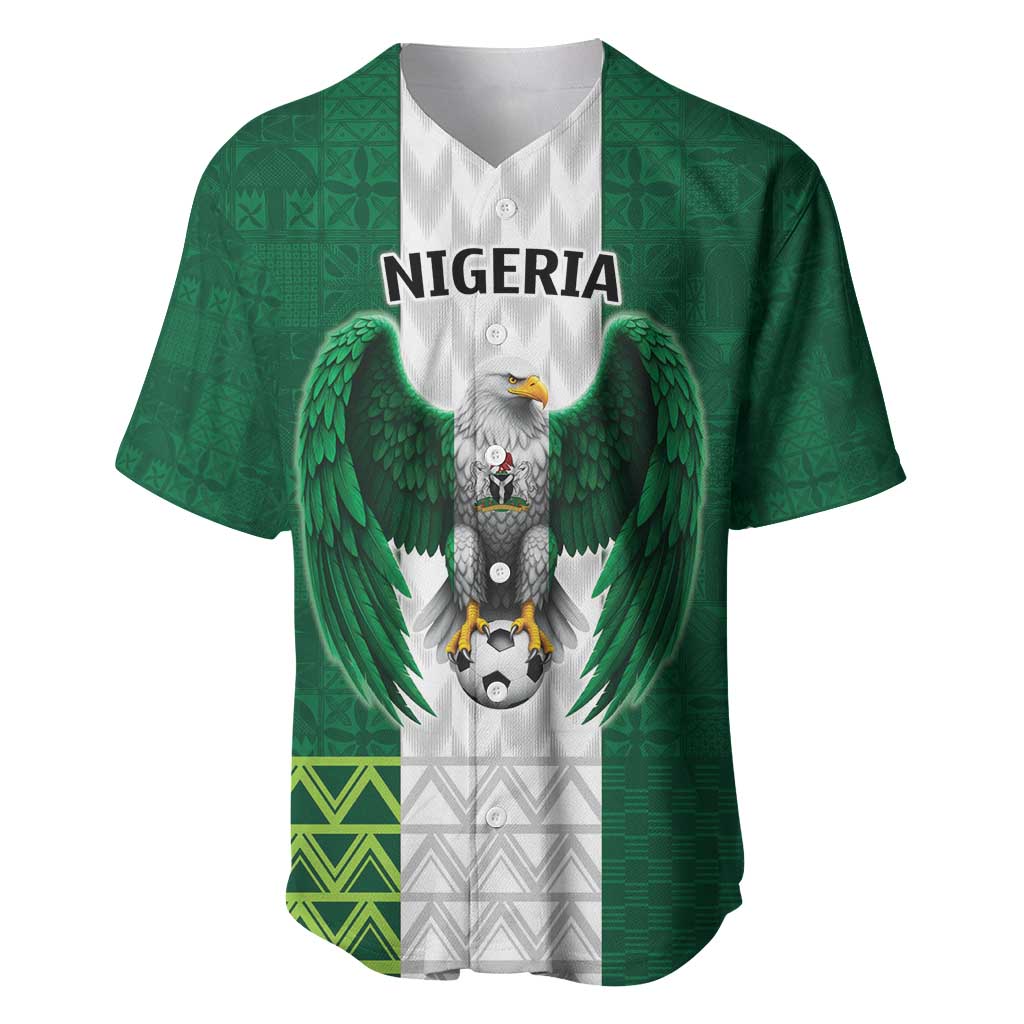 Nigeria Football Custom Baseball Jersey Retro Nigeria 20-21 Eagle Flag Motif - Wonder Print Shop