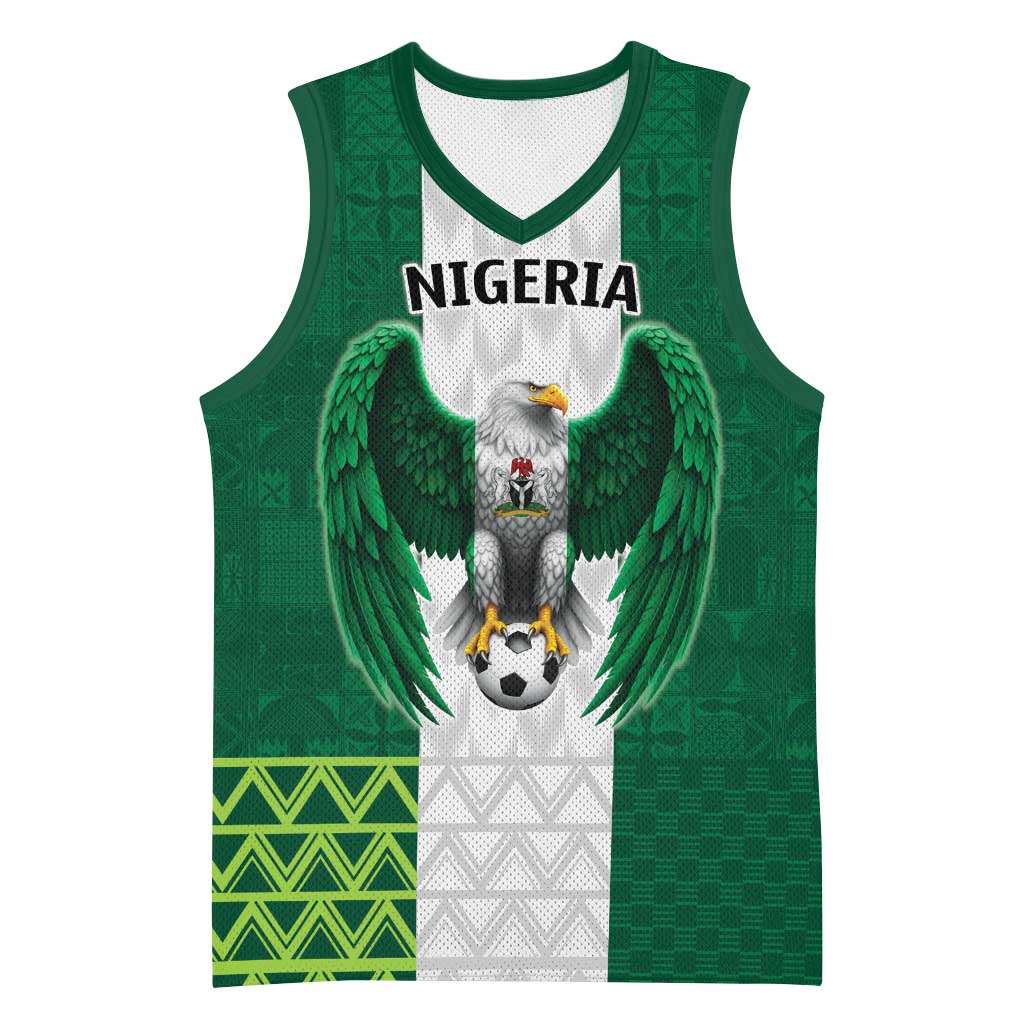 Nigeria Football Custom Basketball Jersey Retro Nigeria 20-21 Eagle Flag Motif - Wonder Print Shop
