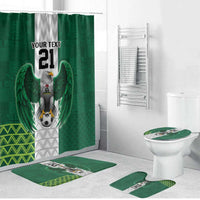Nigeria Football Custom Bathroom Set Retro Nigeria 20-21 Eagle Flag Motif - Wonder Print Shop