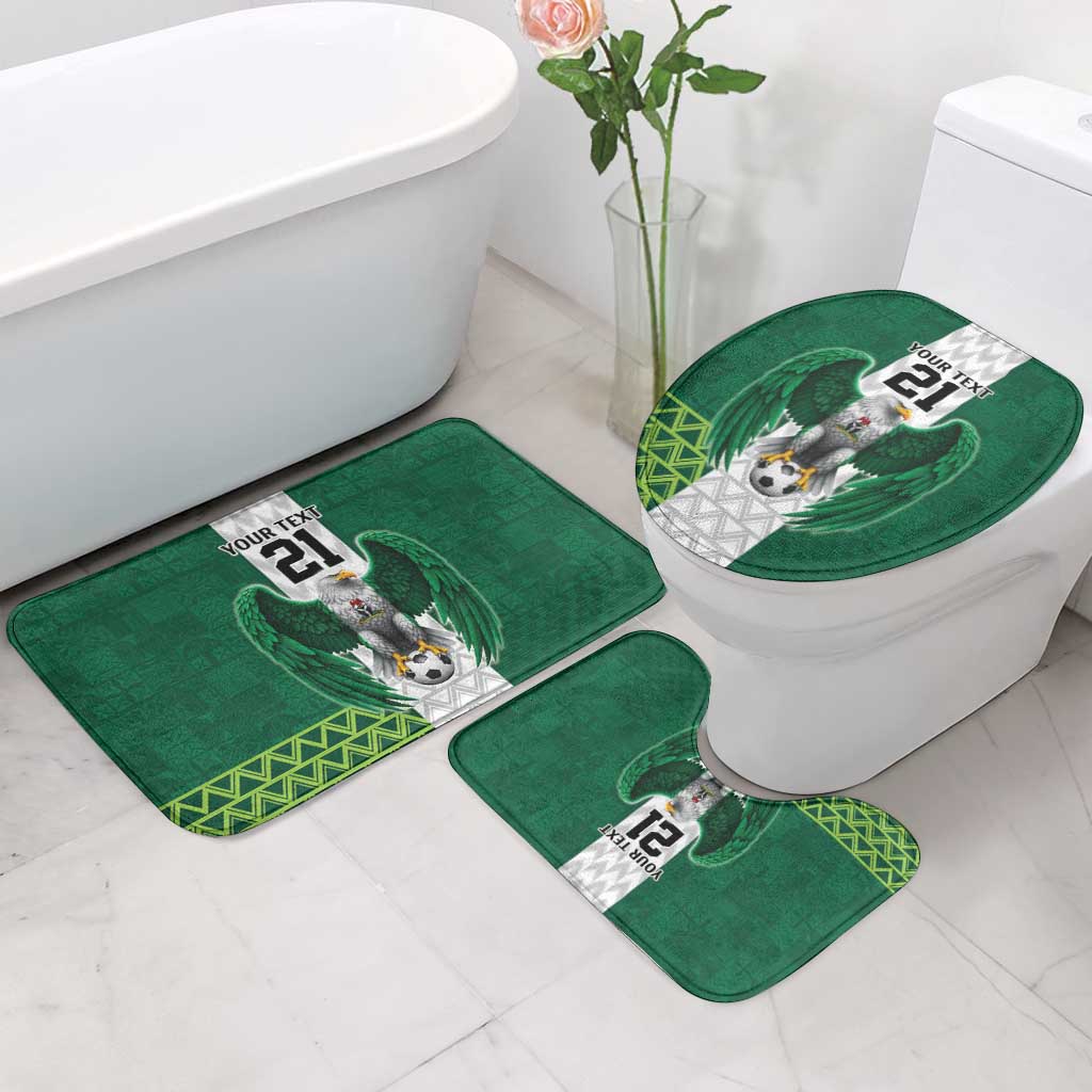 Nigeria Football Custom Bathroom Set Retro Nigeria 20-21 Eagle Flag Motif - Wonder Print Shop