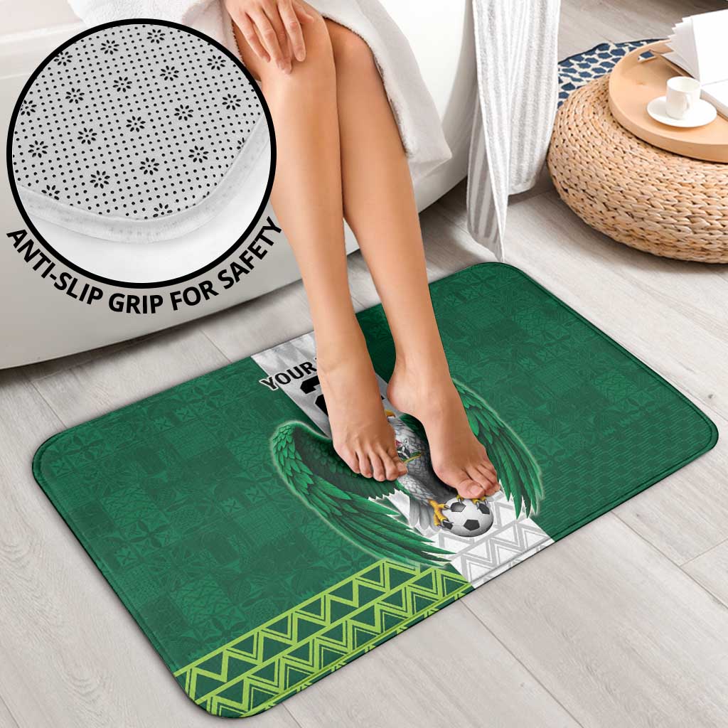Nigeria Football Custom Bathroom Set Retro Nigeria 20-21 Eagle Flag Motif - Wonder Print Shop