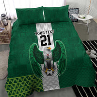 Nigeria Football Custom Bedding Set Retro Nigeria 20-21 Eagle Flag Motif - Wonder Print Shop