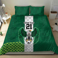 Nigeria Football Custom Bedding Set Retro Nigeria 20-21 Eagle Flag Motif - Wonder Print Shop