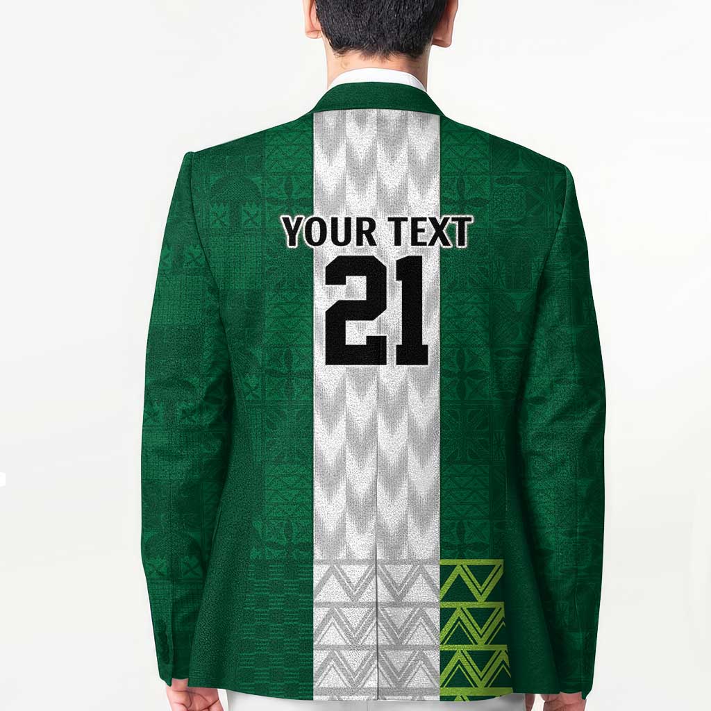 Nigeria Football Custom Blazer Retro Nigeria 20-21 Eagle Flag Motif - Wonder Print Shop