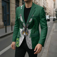 Nigeria Football Custom Blazer Retro Nigeria 20-21 Eagle Flag Motif - Wonder Print Shop