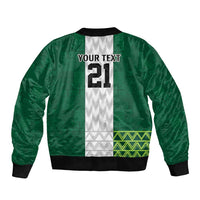 Nigeria Football Custom Bomber Jacket Retro Nigeria 20-21 Eagle Flag Motif - Wonder Print Shop