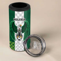 Nigeria Football Custom 4 in 1 Can Cooler Tumbler Retro Nigeria 20-21 Eagle Flag Motif - Wonder Print Shop