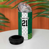 Nigeria Football Custom 4 in 1 Can Cooler Tumbler Retro Nigeria 20-21 Eagle Flag Motif - Wonder Print Shop