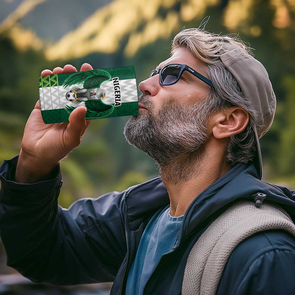 Nigeria Football Custom 4 in 1 Can Cooler Tumbler Retro Nigeria 20-21 Eagle Flag Motif - Wonder Print Shop