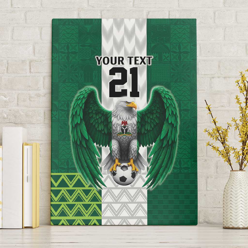 Nigeria Football Custom Canvas Wall Art Retro Nigeria 20-21 Eagle Flag Motif - Wonder Print Shop