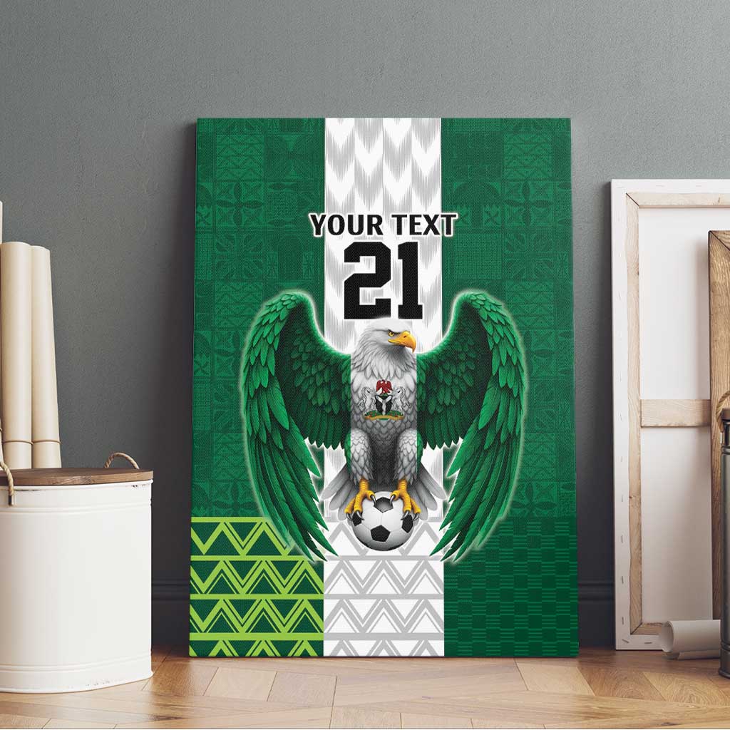 Nigeria Football Custom Canvas Wall Art Retro Nigeria 20-21 Eagle Flag Motif - Wonder Print Shop