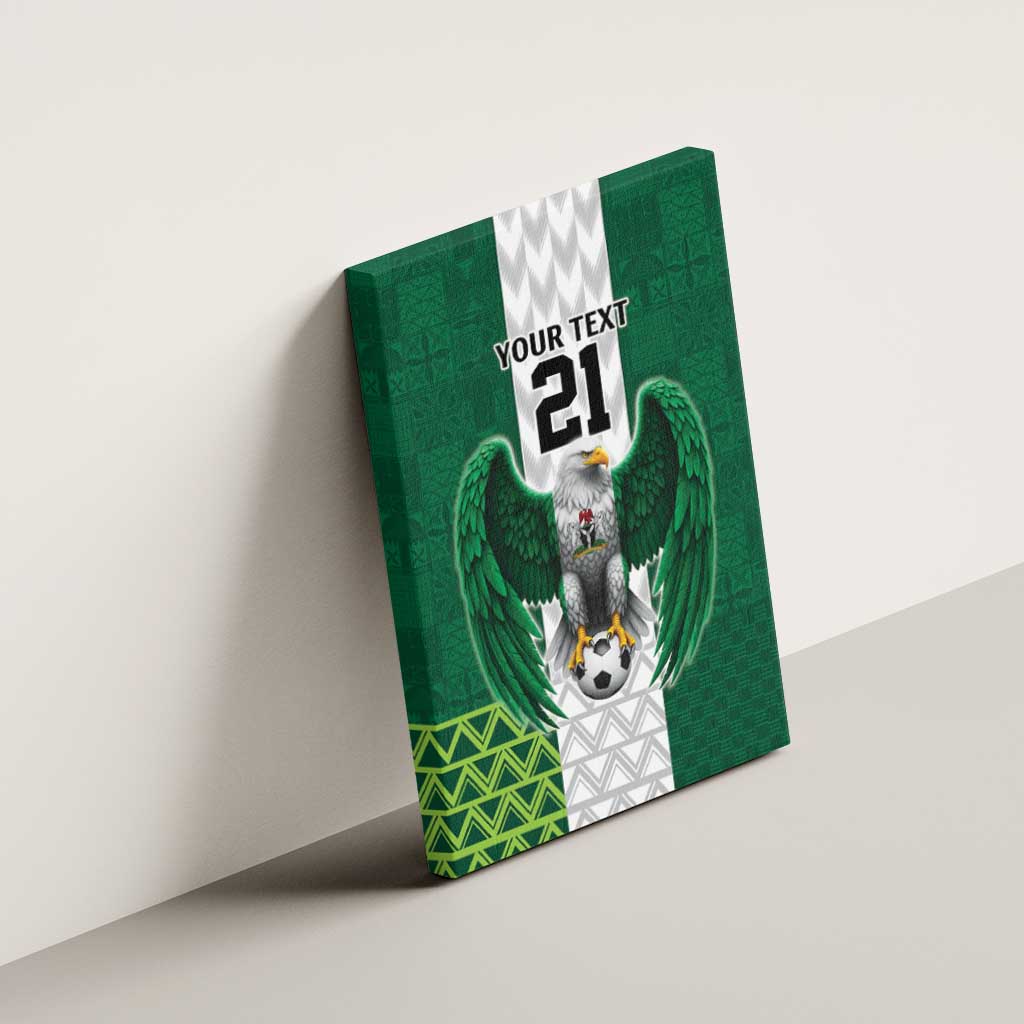 Nigeria Football Custom Canvas Wall Art Retro Nigeria 20-21 Eagle Flag Motif - Wonder Print Shop
