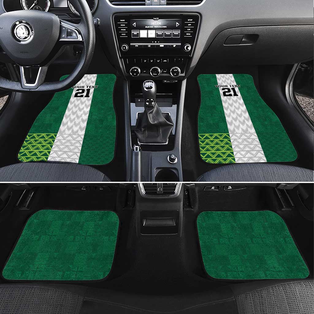 Nigeria Football Custom Car Mats Retro Nigeria 20-21 Eagle Flag Motif - Wonder Print Shop