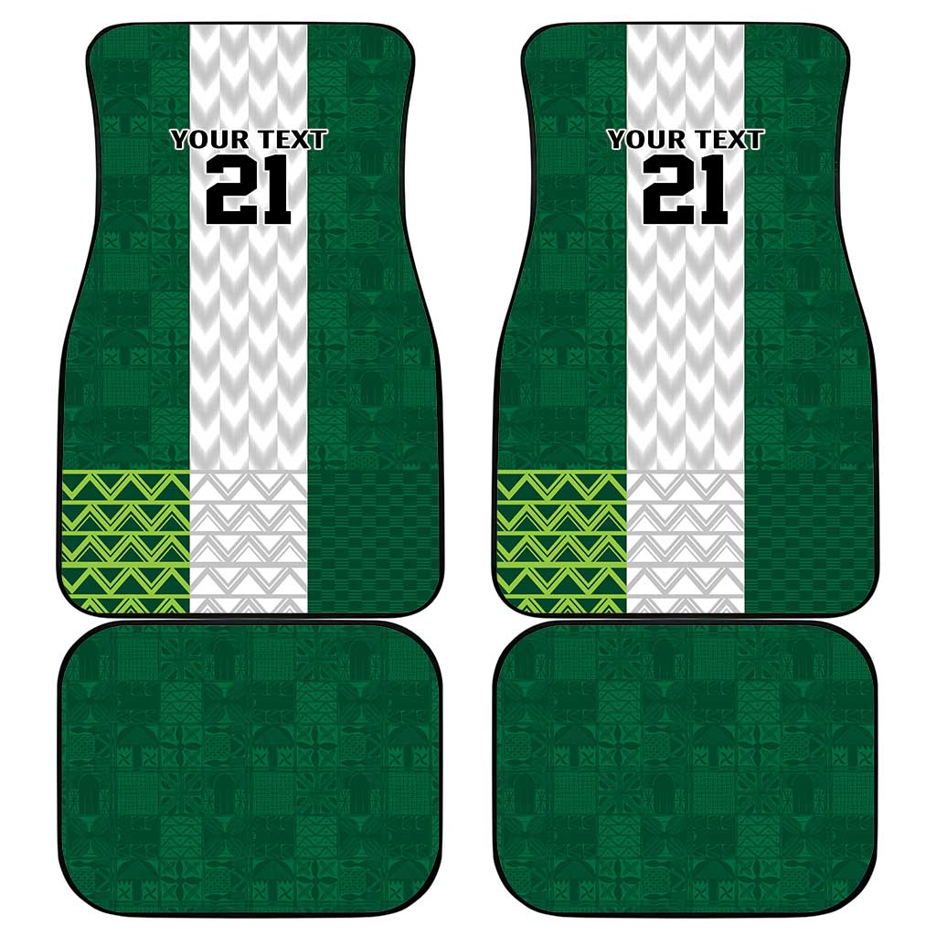 Nigeria Football Custom Car Mats Retro Nigeria 20-21 Eagle Flag Motif - Wonder Print Shop