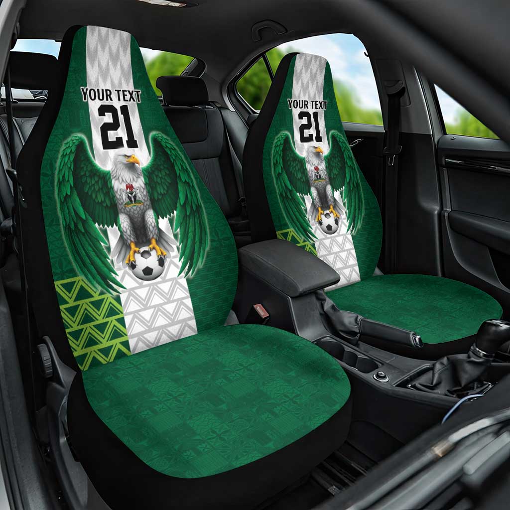 Nigeria Football Custom Car Seat Cover Retro Nigeria 20-21 Eagle Flag Motif - Wonder Print Shop
