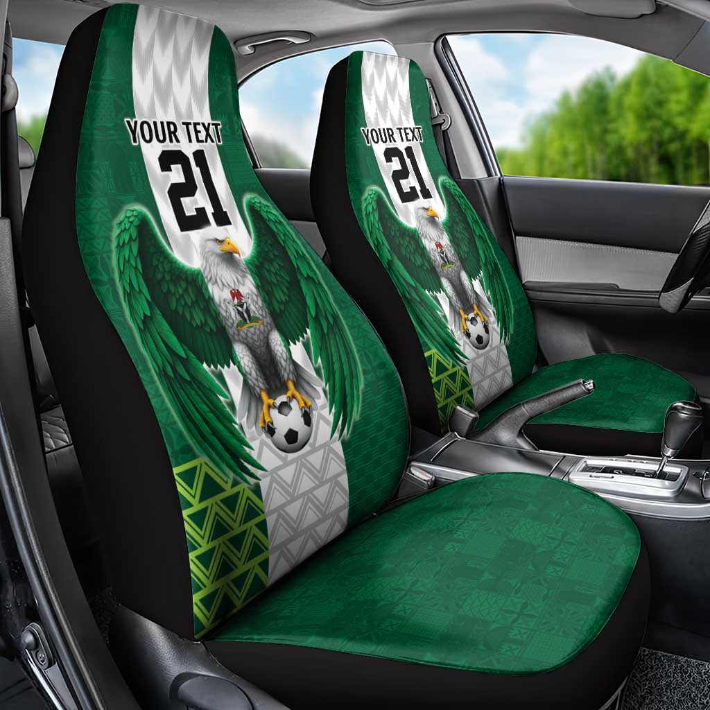 Nigeria Football Custom Car Seat Cover Retro Nigeria 20-21 Eagle Flag Motif - Wonder Print Shop