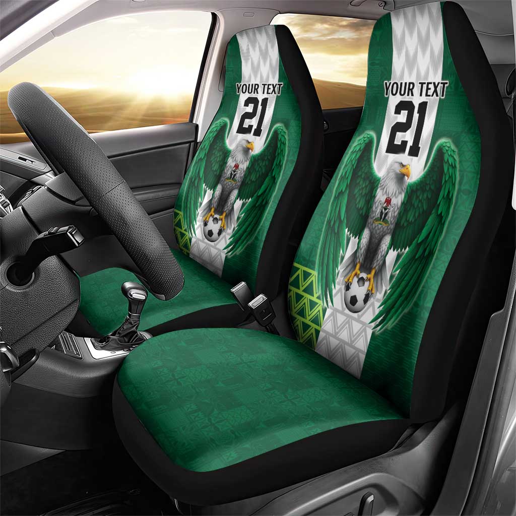 Nigeria Football Custom Car Seat Cover Retro Nigeria 20-21 Eagle Flag Motif - Wonder Print Shop
