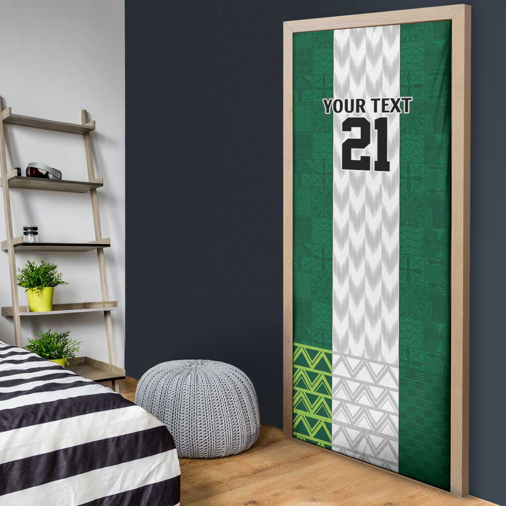 Nigeria Football Custom Door Cover Retro Nigeria 20-21 Eagle Flag Motif - Wonder Print Shop