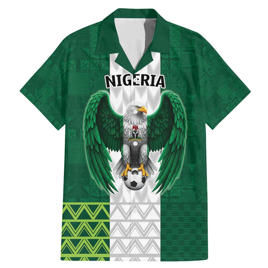 Nigeria Football Custom Family Matching Mermaid Dress and Hawaiian Shirt Retro Nigeria 20-21 Eagle Flag Motif - Wonder Print Shop