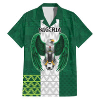 Nigeria Football Custom Family Matching Mermaid Dress and Hawaiian Shirt Retro Nigeria 20-21 Eagle Flag Motif - Wonder Print Shop