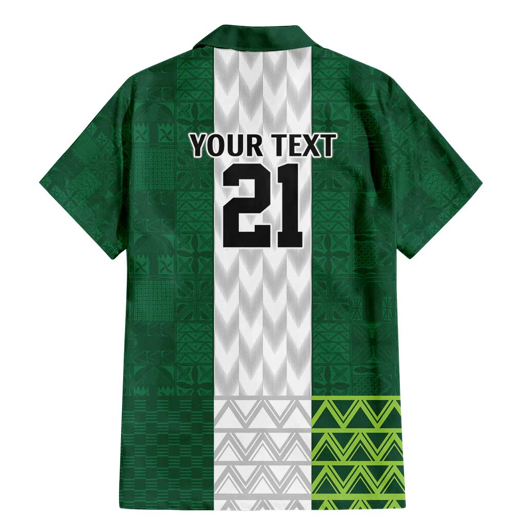 Nigeria Football Custom Family Matching Mermaid Dress and Hawaiian Shirt Retro Nigeria 20-21 Eagle Flag Motif - Wonder Print Shop