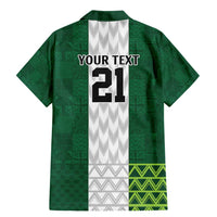 Nigeria Football Custom Family Matching Mermaid Dress and Hawaiian Shirt Retro Nigeria 20-21 Eagle Flag Motif - Wonder Print Shop