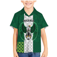 Nigeria Football Custom Family Matching Mermaid Dress and Hawaiian Shirt Retro Nigeria 20-21 Eagle Flag Motif - Wonder Print Shop