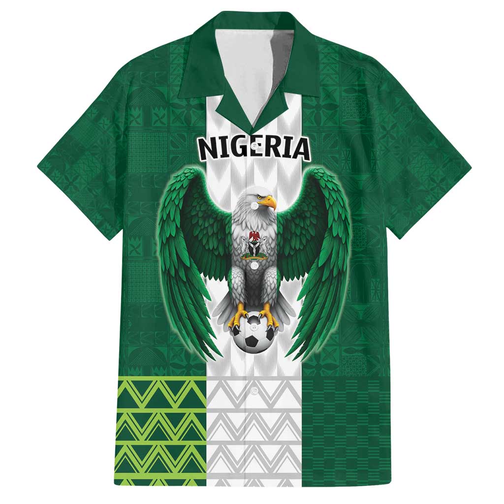 Nigeria Football Custom Family Matching Puletasi and Hawaiian Shirt Retro Nigeria 20-21 Eagle Flag Motif - Wonder Print Shop