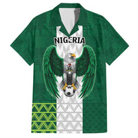 Nigeria Football Custom Family Matching Short Sleeve Bodycon Dress and Hawaiian Shirt Retro Nigeria 20-21 Eagle Flag Motif - Wonder Print Shop