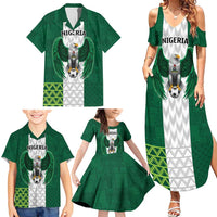 Nigeria Football Custom Family Matching Summer Maxi Dress and Hawaiian Shirt Retro Nigeria 20-21 Eagle Flag Motif - Wonder Print Shop