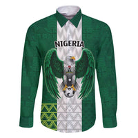 Nigeria Football Custom Family Matching Summer Maxi Dress and Hawaiian Shirt Retro Nigeria 20-21 Eagle Flag Motif - Wonder Print Shop