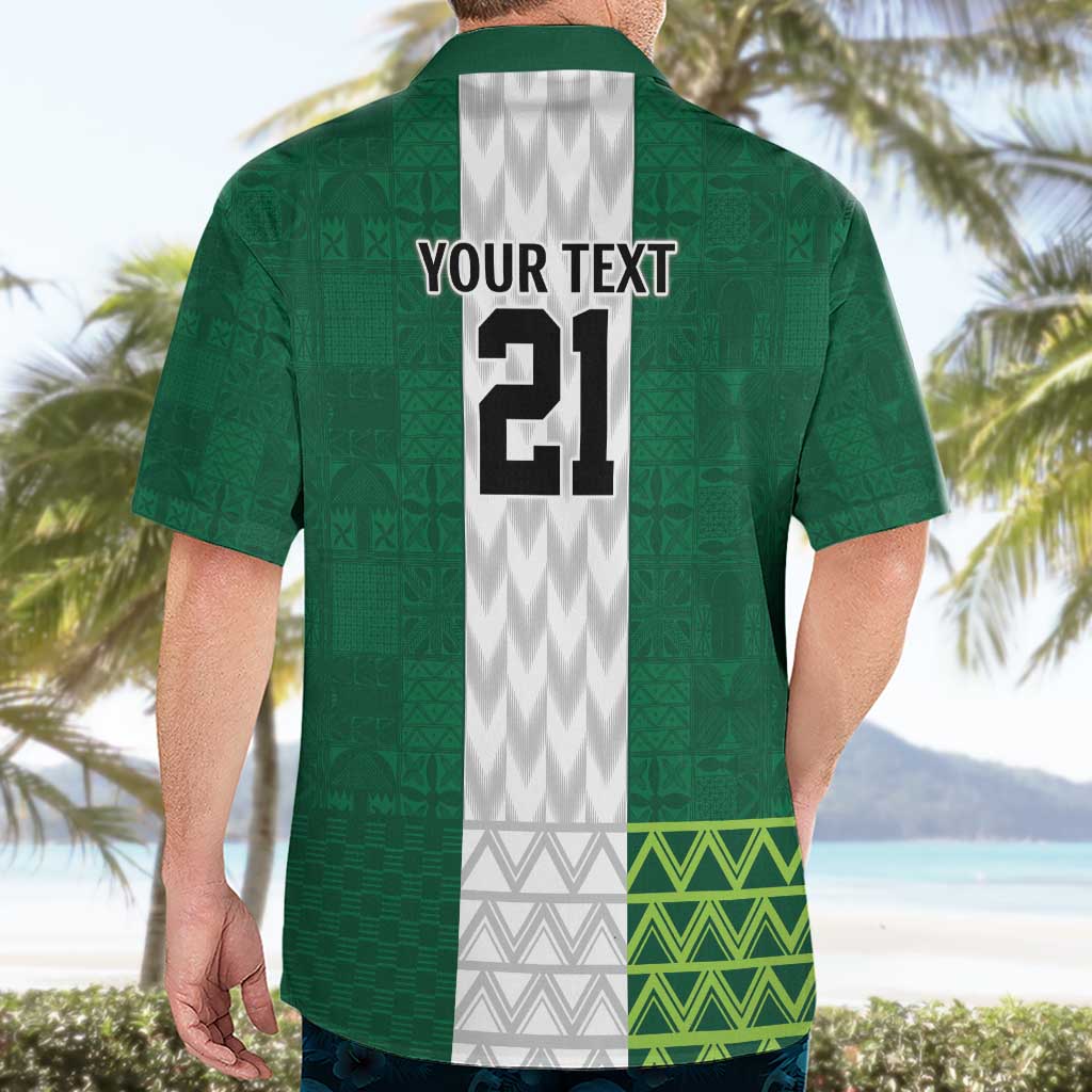 Nigeria Football Custom Hawaiian Shirt Retro Nigeria 20-21 Eagle Flag Motif - Wonder Print Shop
