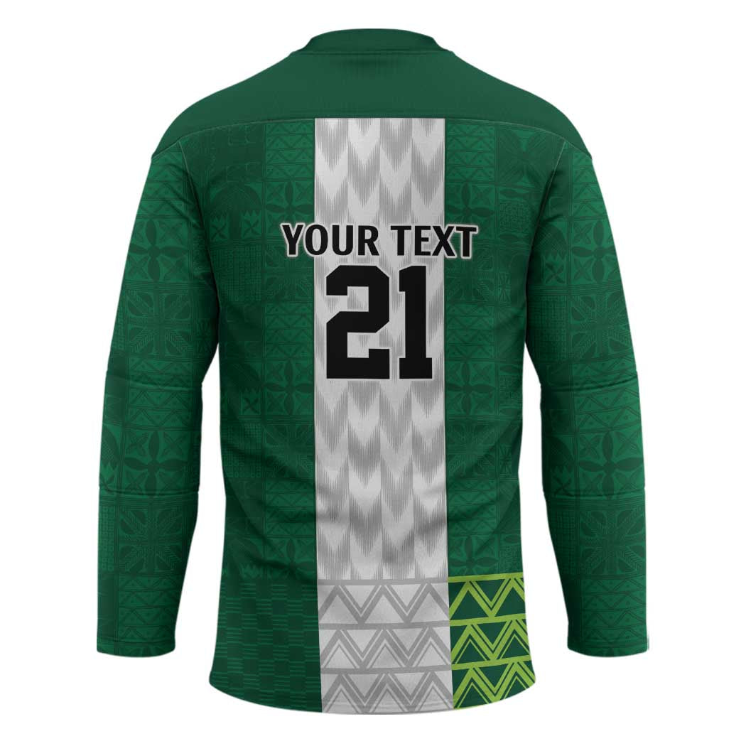 Nigeria Football Custom Hockey Jersey Retro Nigeria 20-21 Eagle Flag Motif - Wonder Print Shop
