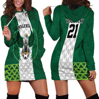 Nigeria Football Custom Hoodie Dress Retro Nigeria 20-21 Eagle Flag Motif - Wonder Print Shop