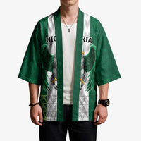 Nigeria Football Custom Kimono Retro Nigeria 20-21 Eagle Flag Motif - Wonder Print Shop