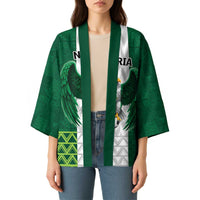 Nigeria Football Custom Kimono Retro Nigeria 20-21 Eagle Flag Motif - Wonder Print Shop