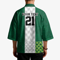 Nigeria Football Custom Kimono Retro Nigeria 20-21 Eagle Flag Motif - Wonder Print Shop