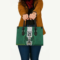Nigeria Football Custom Leather Bag Retro Nigeria 20-21 Eagle Flag Motif - Wonder Print Shop