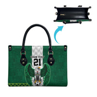 Nigeria Football Custom Leather Bag Retro Nigeria 20-21 Eagle Flag Motif - Wonder Print Shop