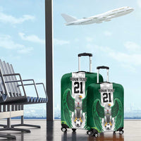 Nigeria Football Custom Luggage Cover Retro Nigeria 20-21 Eagle Flag Motif - Wonder Print Shop