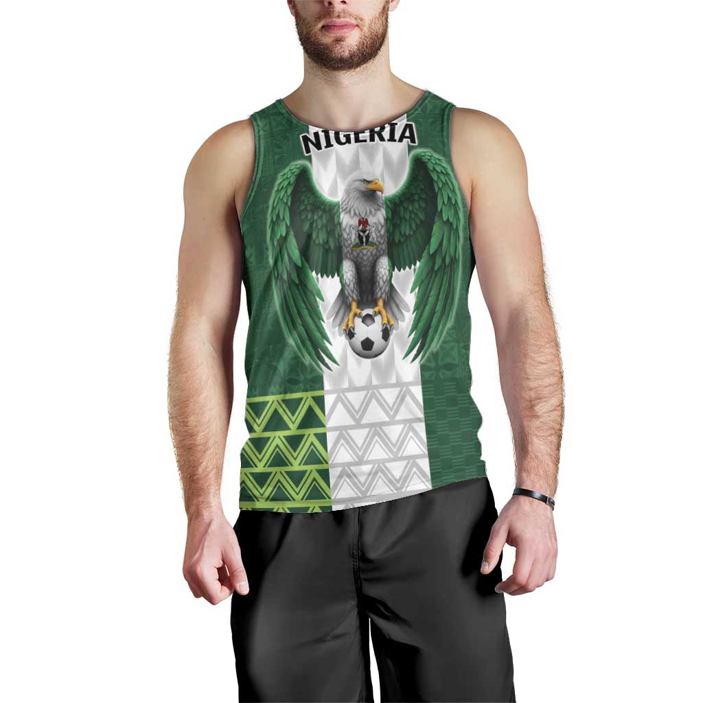 Nigeria Football Custom Men Tank Top Retro Nigeria 20-21 Eagle Flag Motif - Wonder Print Shop