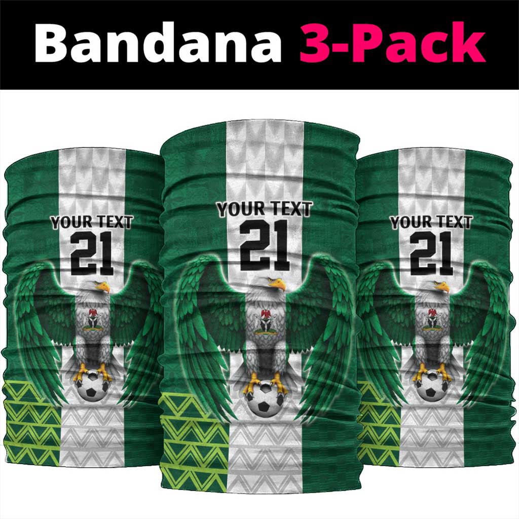 Nigeria Football Custom Neck Gaiter Retro Nigeria 20-21 Eagle Flag Motif - Wonder Print Shop
