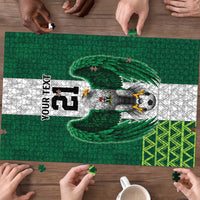 Nigeria Football Custom Puzzle Retro Nigeria 20-21 Eagle Flag Motif - Wonder Print Shop
